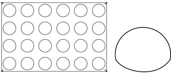 3D PAVOFLEX Semisphere Silicone Mold