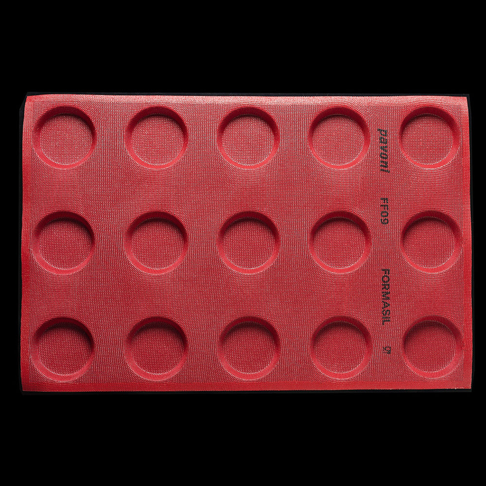 FORMASIL Micro-Perforated Silicone Mold 600x400 mm – 15 Round Indents