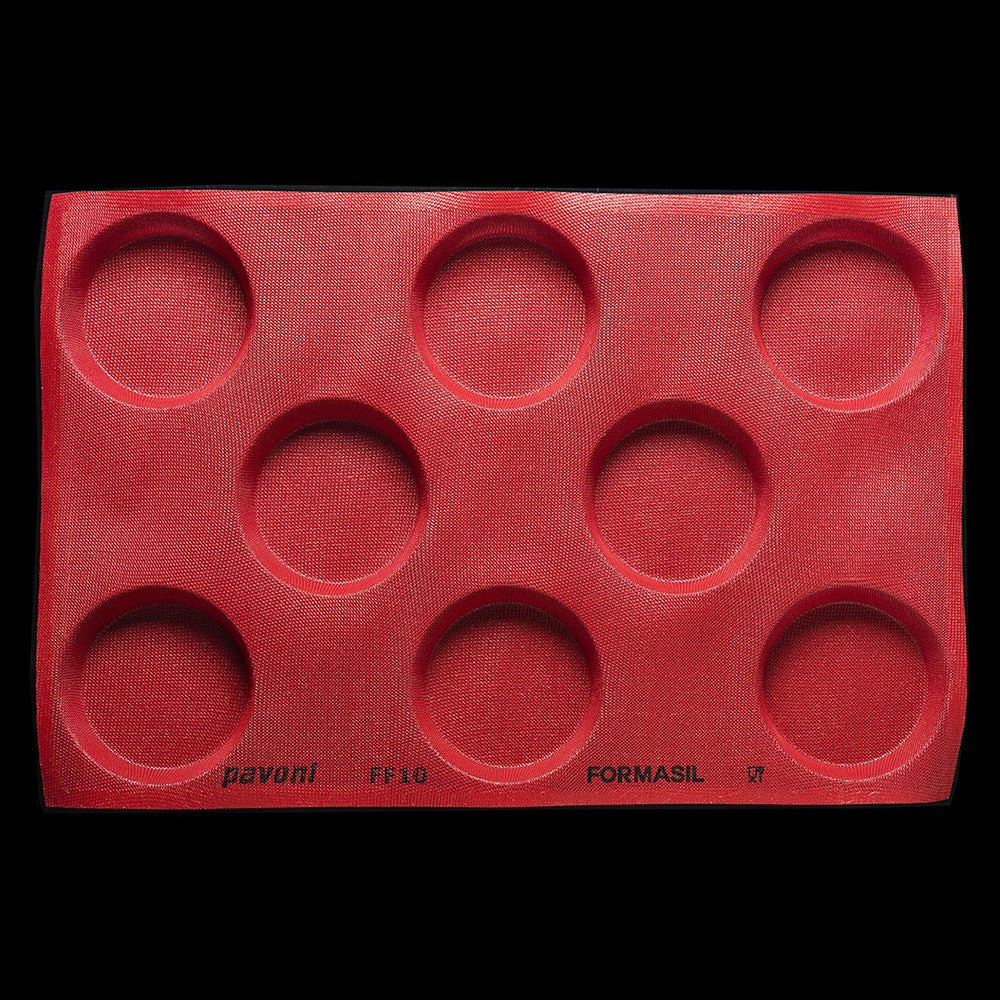 FORMASIL Micro-Perforated Silicone Mold 600x400 mm – 8 Round Indents