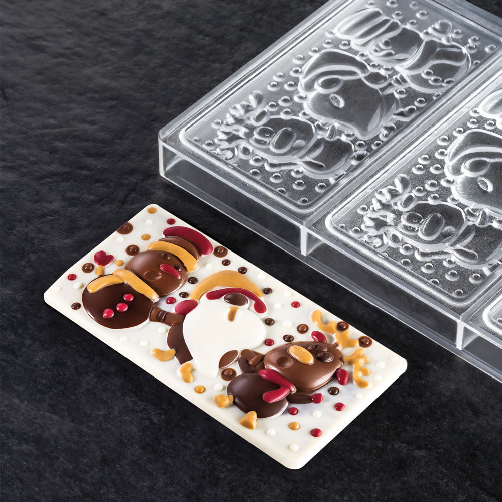 "Christmas Friends" Chocolate Bar Mold - Fabrizio Fiorani